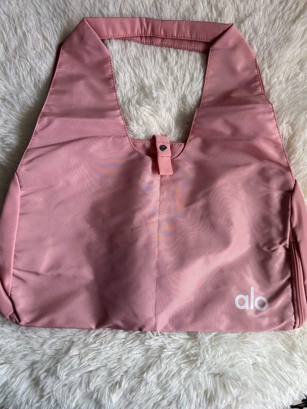 ALO Yoga Blush Pink Tote Bag with Yoga Mat Carry